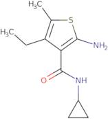 2-Amino-N-cyclopropyl-4-ethyl-5-methylthiophene-3-carboxamide