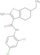 2-Amino-N-(2,4-dichlorophenyl)-6-ethyl-4,5,6,7-tetrahydro-1-benzothiophene-3-carboxamide