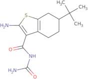 2-Amino-N-(aminocarbonyl)-6-tert-butyl-4,5,6,7-tetrahydro-1-benzothiophene-3-carboxamide