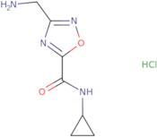 3-(Aminomethyl)-N-cyclopropyl-1,2,4-oxadiazole-5-carboxamide hydrochloride