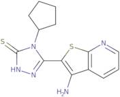 5-(3-Aminothieno[2,3-b]pyridin-2-yl)-4-cyclopentyl-4H-1,2,4-triazole-3-thiol