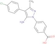 4-[5-Amino-4-(4-chlorophenyl)-3-methyl-1H-pyrazol-1-yl]benzoic acid