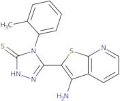 5-(3-Aminothieno[2,3-b]pyridin-2-yl)-4-(2-methylphenyl)-4H-1,2,4-triazole-3-thiol