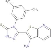 5-(3-Aminothieno[2,3-b]pyridin-2-yl)-4-(3,5-dimethylphenyl)-4H-1,2,4-triazole-3-thiol