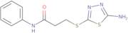 3-[(5-Amino-1,3,4-thiadiazol-2-yl)thio]-N-phenylpropanamide
