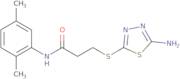 3-[(5-Amino-1,3,4-thiadiazol-2-yl)thio]-N-(2,5-dimethylphenyl)propanamide