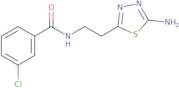 N-[2-(5-Amino-1,3,4-thiadiazol-2-yl)ethyl]-3-chlorobenzamide