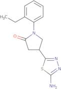 4-(5-Amino-1,3,4-thiadiazol-2-yl)-1-(2-ethylphenyl)pyrrolidin-2-one