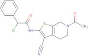 N-(6-Acetyl-3-cyano-4,5,6,7-tetrahydrothieno[2,3-c]pyridin-2-yl)-2-chloro-2-phenylacetamide