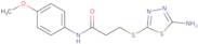 3-[(5-Amino-1,3,4-thiadiazol-2-yl)thio]-N-(4-methoxyphenyl)propanamide