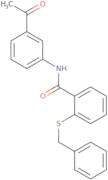 N-(3-Acetylphenyl)-2-(benzylthio)benzamide