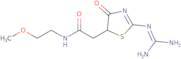 2-(2-{[Amino(imino)methyl]amino}-4-oxo-4,5-dihydro-1,3-thiazol-5-yl)-N-(2-methoxyethyl)acetamide