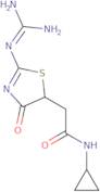 2-(2-{[Amino(imino)methyl]amino}-4-oxo-4,5-dihydro-1,3-thiazol-5-yl)-N-cyclopropylacetamide