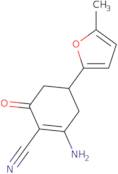 2-Amino-4-(5-methyl-2-furyl)-6-oxocyclohex-1-ene-1-carbonitrile