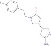 4-(5-Amino-1,3,4-thiadiazol-2-yl)-1-[2-(4-fluorophenyl)ethyl]pyrrolidin-2-one