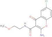 2-Amino-6-chloro-N-(2-methoxyethyl)-4-oxo-4H-chromene-3-carboxamide