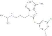 6-Amino-8-[(3,5-dichlorophenyl)thio]-N-(1-methylethyl)-9H-purine-9-propanamine