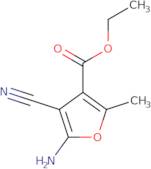 5-Amino-4-cyano-2-methyl-furan-3-carboxylic acid ethylester