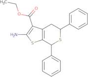 2-Amino-5,7-diphenyl-4,7-dihydro-5H-thieno[2,3-c]thiopyran-3-carboxylicacid ethylester