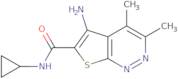 5-Amino-N-cyclopropyl-3,4-dimethylthieno2,3-cpyridazine-6-carboxamide