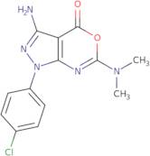 3-Amino-1-(4-chlorophenyl)-6-(dimethylamino)pyrazolo[3,4-d][1,3]oxazin-4(1H)-one