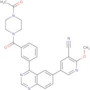 5-[4-[3-[(4-Acetyl-1-piperazinyl)carbonyl]phenyl]-6-quinazolinyl]-2-methoxy-3-pyridinecarbonitrile