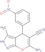 6-amino-3-methyl-4-(3-nitrophenyl)-4H-pyrano[3,2-d]pyrazole-5-carbonitrile