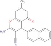 2-amino-7-methyl-4-(2-naphthyl)-5-oxo-4,6,7,8-tetrahydro2H-chromene-3-carbonitrile