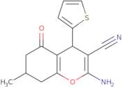 2-Amino-7-methyl-5-oxo-4-(2-thienyl)-4,6,7,8-tetrahydro2H-chromene-3-carbonitrile