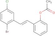 (E)-2-Acetoxy-2'-bromo-5'-chlorostilbene