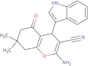 2-Amino-4-(1H-indol-3-yl)-7,7-dimethyl-5-oxo-5,6,7,8-tetrahydro-4H-chromene-3-carbonitrile