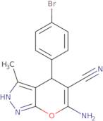 6-Amino-4-(4-bromophenyl)-3-methyl-4H-pyrano[3,2-d]pyrazole-5-carbonitrile