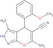 6-amino-4-(2-methoxyphenyl)-3-methyl-4H-pyrano[3,2-d]pyrazole-5-carbonitrile