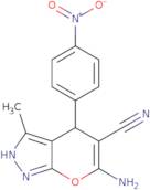 6-Amino-3-methyl-4-(4-nitrophenyl)-4H-pyrano[3,2-d]pyrazole-5-carbonitrile