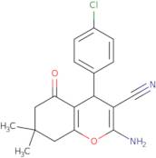 2-amino-4-(4-chlorophenyl)-7,7-dimethyl-5-oxo-4,6,7,8-tetrahydro2H-chromene-3-carbonitrile