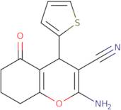 2-Amino-5-oxo-4-(2-thienyl)-5,6,7,8-tetrahydro-4H-chromene-3-carbonitrile