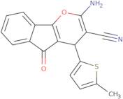 2-Amino-4-(5-methyl-2-thienyl)-5-oxo-4,5-dihydroindeno[1,2-b]pyran-3-carbonitrile