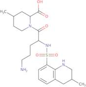 (2R,4R)-1-[(2S)-5-Amino-1-oxo-2-[[(1,2,3,4-tetrahydro-3-methyl-8-quinolinyl)sulfonyl]amino]pentyl]-4-methyl-2-piperidinecarboxylic a cid