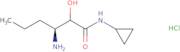 (3S)-3-Amino-N-cyclopropyl-2-hydroxyhexanamide hydrochloride