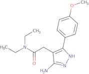 2-(3-Amino-5-(4-methoxyphenyl)-1H-pyrazol-4-yl)-N,N-diethylacetamide