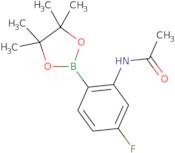 2-AcetaMido-4-fluorophenylboronic acid, pinacol ester