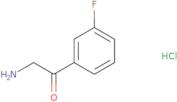 2-Amino-1-(3-fluorophenyl)ethanone hydrochloride (1:1)