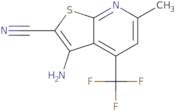 3-Amino-6-Methyl-4-(Trifluoromethyl)Thieno[2,3-b]Pyridine-2-Carbonitrile