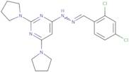 4-[(2E)-2-(2,4-Dichlorobenzylidene)hydrazinyl]-2,6-di(pyrrolidin-1-yl)pyrimidine