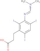 3-(3-{[(Dimethylamino)methylene]amino}-2,4,6-triiodophenyl)propanoic acid hydrochloride