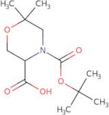 4-[(tert-butoxy)carbonyl]-6,6-dimethylmorpholine-3-carboxylic acid