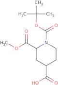 1-(tert-Butoxycarbonyl)-2-(methoxycarbonyl)piperidine-4-carboxylic acid