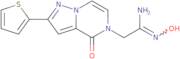 (Z)-N'-Hydroxy-2-[4-oxo-2-(thiophen-2-yl)-4H,5H-pyrazolo[1,5-a]pyrazin-5-yl]ethenimidamide