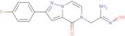 (Z)-2-[2-(4-Fluorophenyl)-4-oxo-4H,5H-pyrazolo[1,5-a]pyrazin-5-yl]-N'-hydroxyethenimidamide