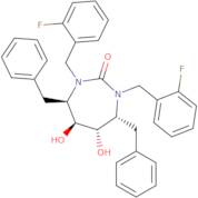 (4R,5S,6S,7R)-1,3-Bis[(2-Fluorophenyl)Methyl]-5,6-Dihydroxy-4,7-Bis(Phenylmethyl)-1,3-Diazepan-2-O…